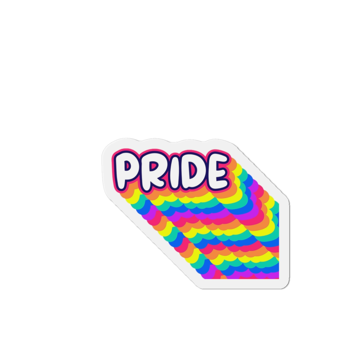 Pride Text Lettering Pride Month Celebration Poster Die Cut Magnets - Image 4