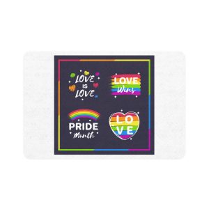 Pride Day Badges Set Pet Food Mat 12x18