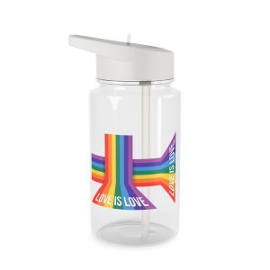 Pride Month Banner With Pride Lgbtq Rainbow Flag Vector Background Tritan Water Bottle