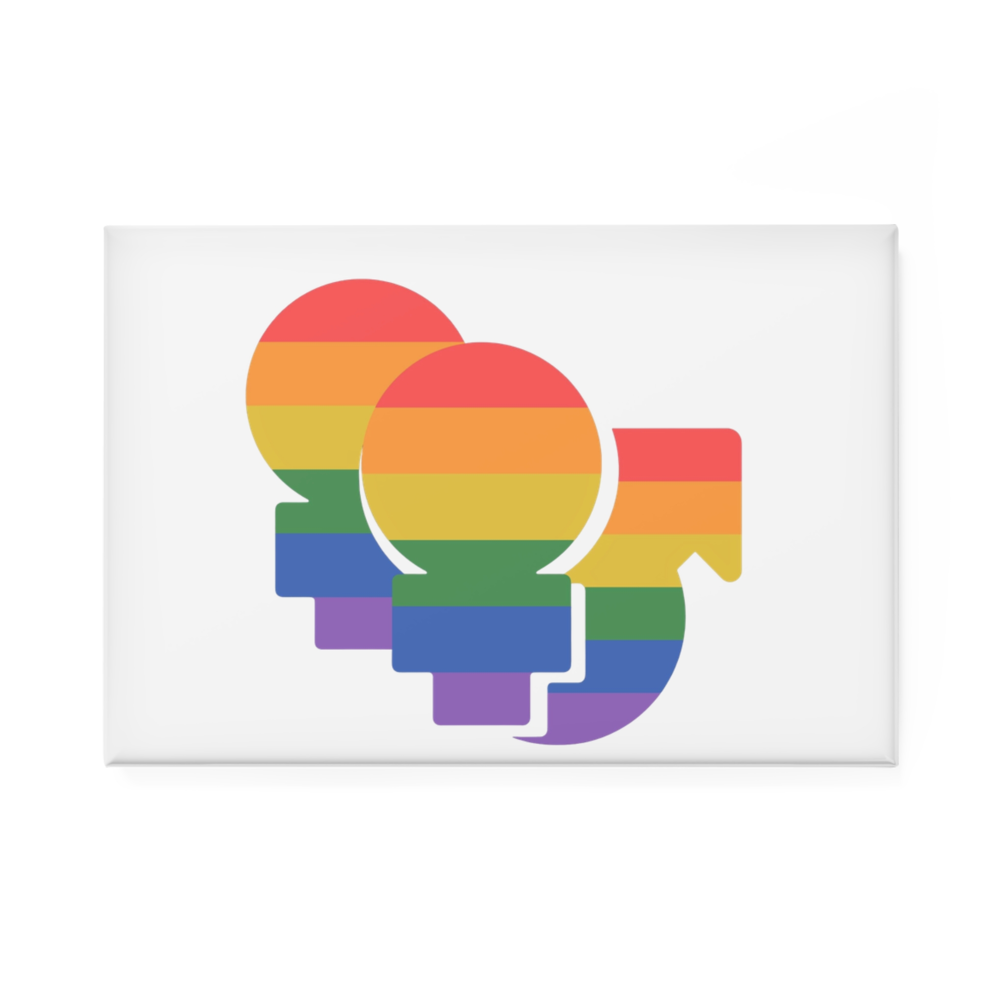 Lgbt Icon Isolated Black Background Diversity Human Right Concept Lgbt Community Vector Flat Illustration Poster Card Banner Button Magnet Rectangle 1 And 10 Pcs