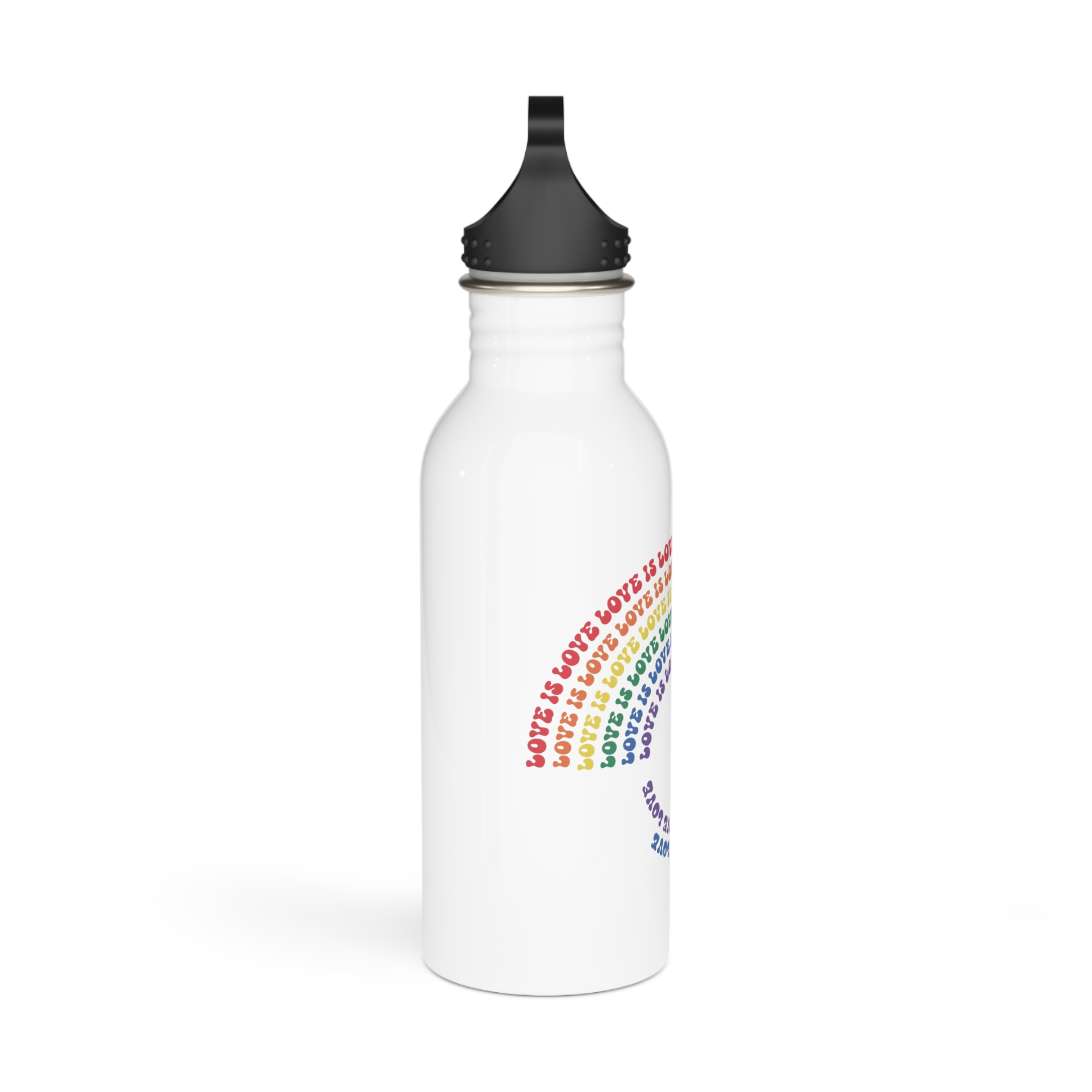 Pride Lgbtq Gay Typography Vector Tshirt Design Stainless Steel Water Bottle - Image 2
