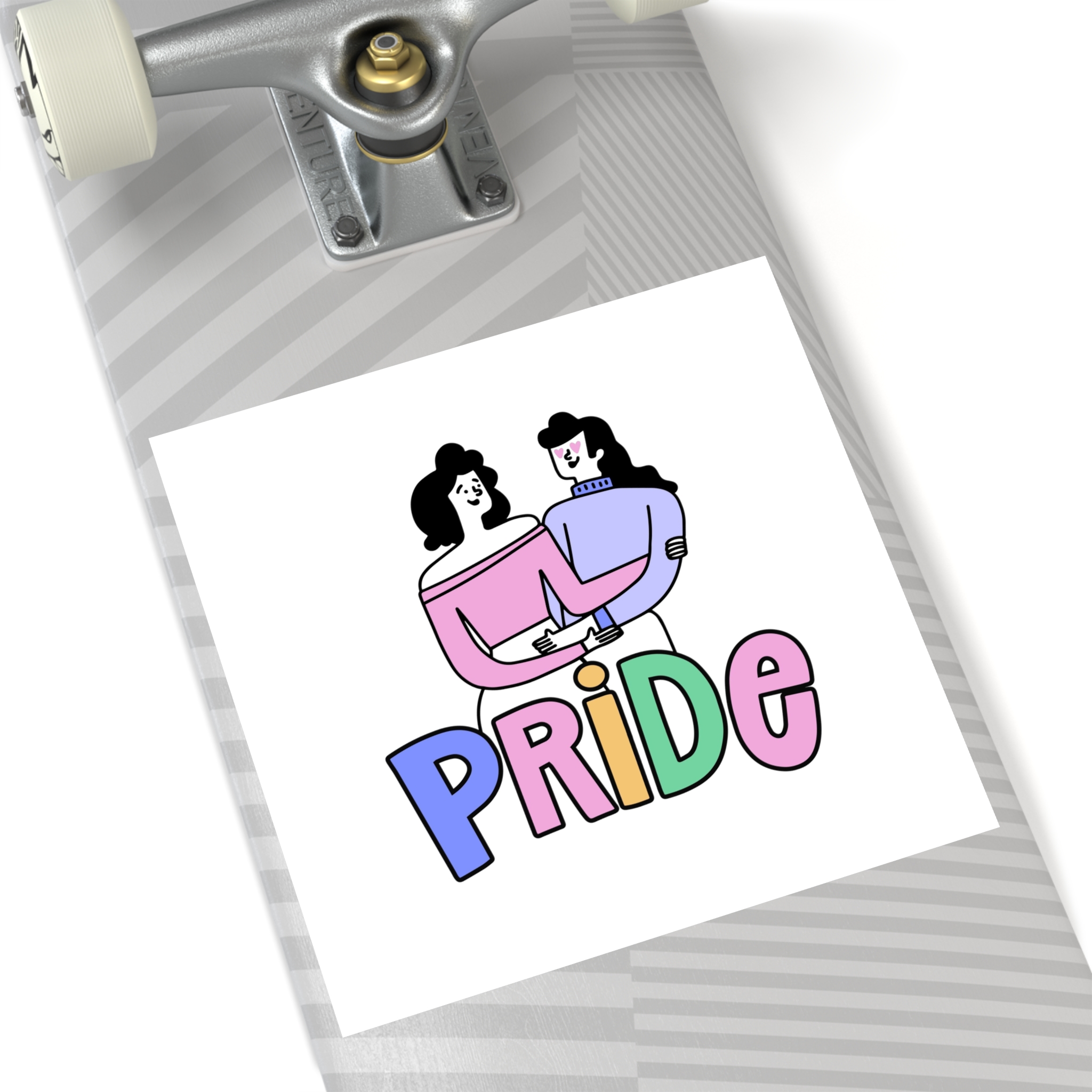 Pride Day Lettering Laminate Stickers Square - Image 60