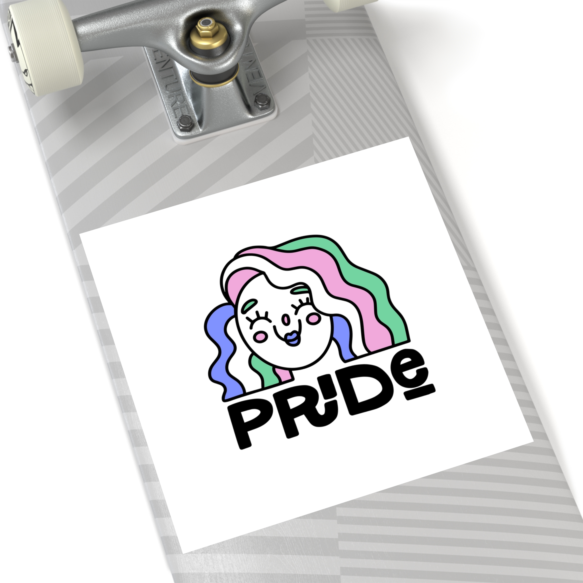 Pride Day Lettering Quote Concept Laminate Stickers Square - Image 80