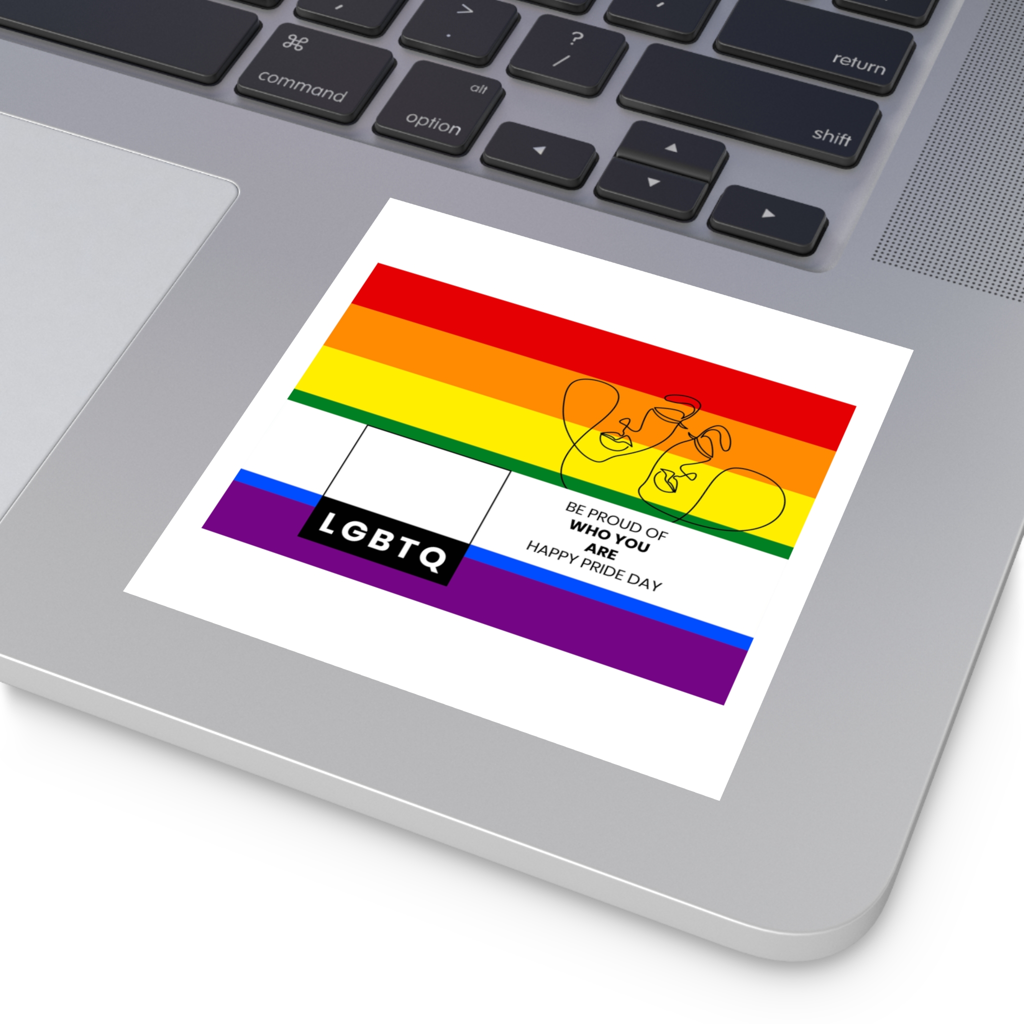 Lgbtq Pride Month Celebration Banner Poster Card Design Vector Illustration Laminate Stickers Square - Image 19