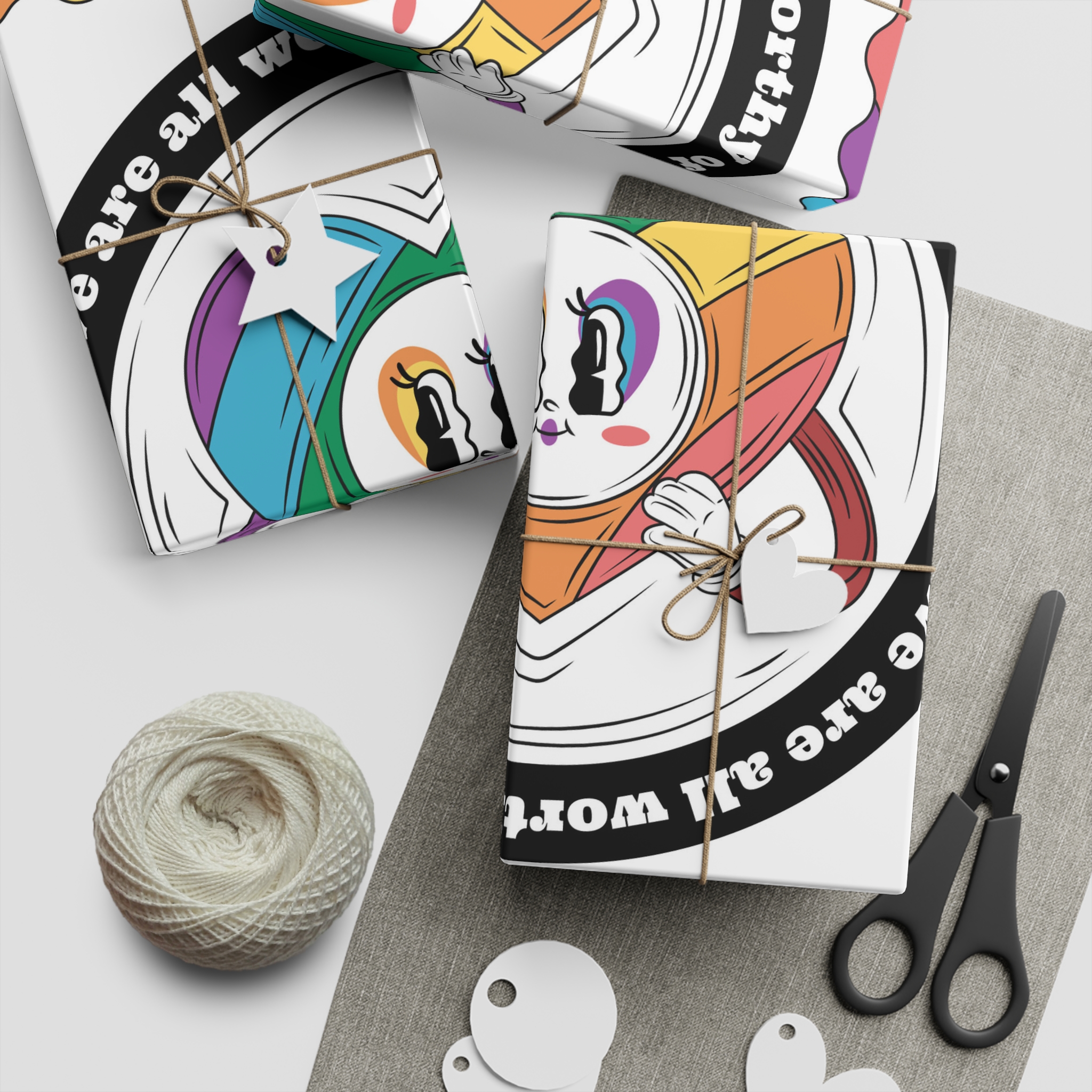 Hand Drawn Illustration Pride Month Celebration(3) Gift Wrapping Paper Sheets 1pc - Image 2