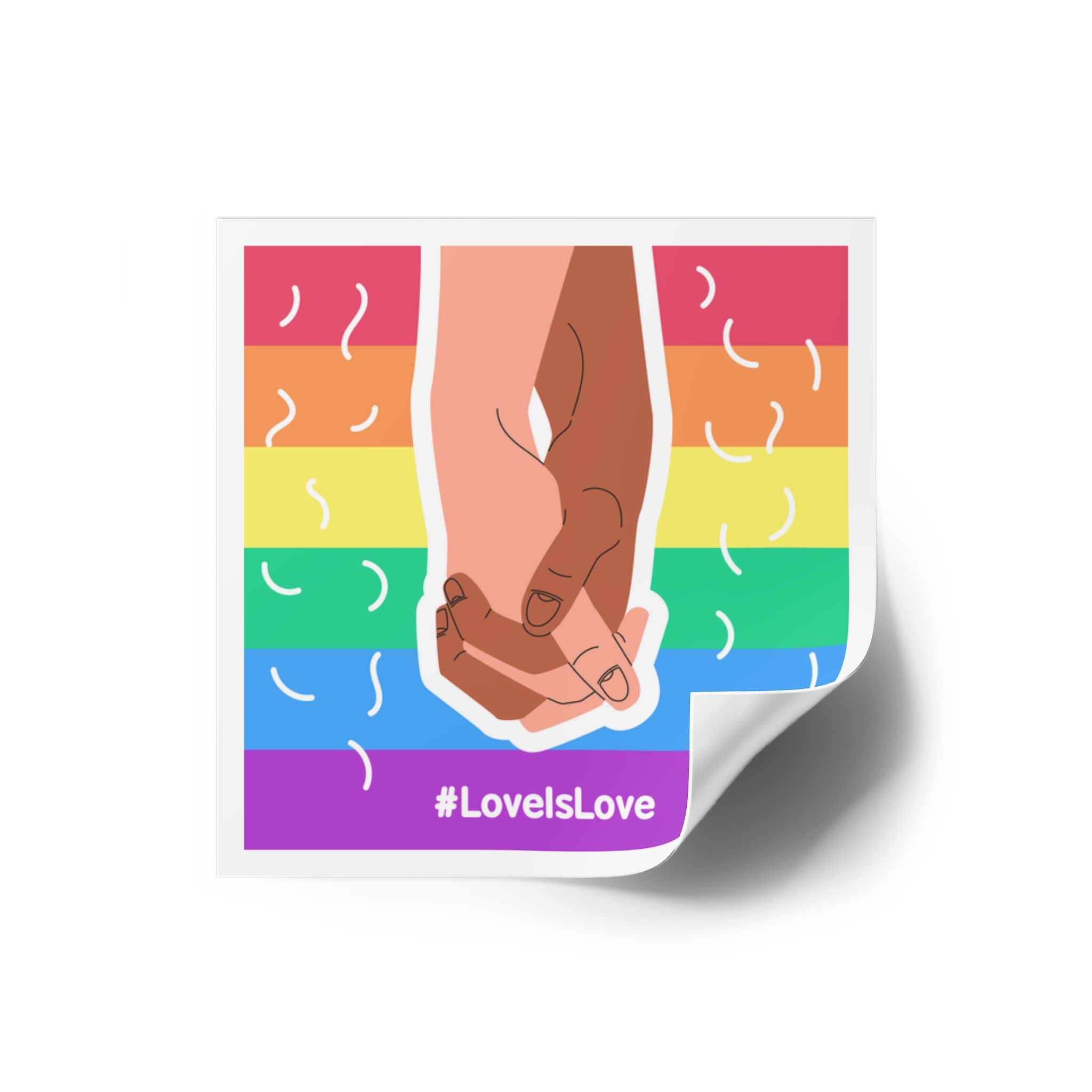 Pride Day Concept(2) Laminate Stickers Square - Image 6