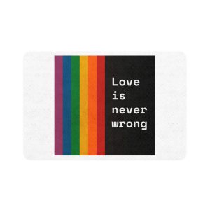 Rainbow With Love Is Never Wrong Concept Pride Month Pet Food Mat 12x18