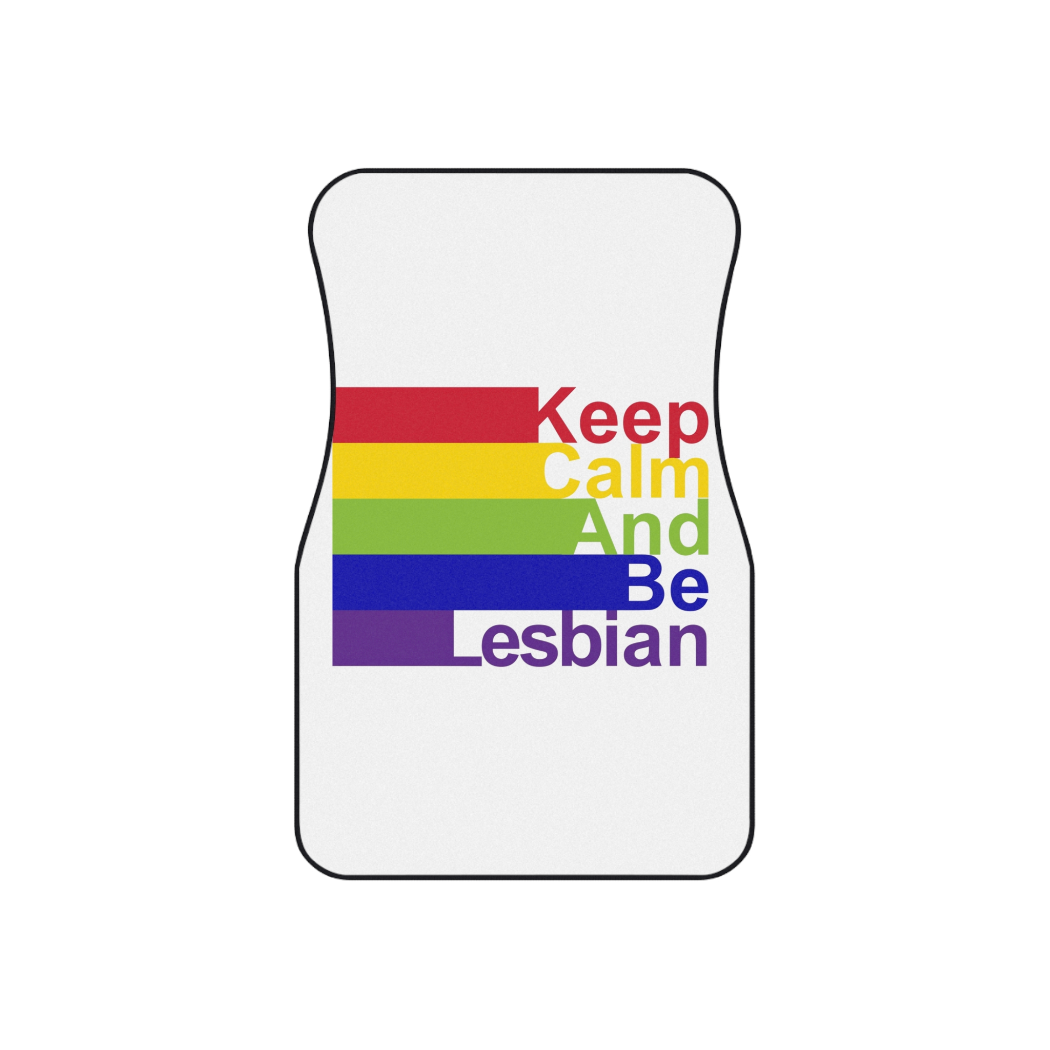 Lgbt Concept Motivating Phrase Colors Rainbow Keep Calm Be Yourself Car Mats Set Of 4 - Image 2