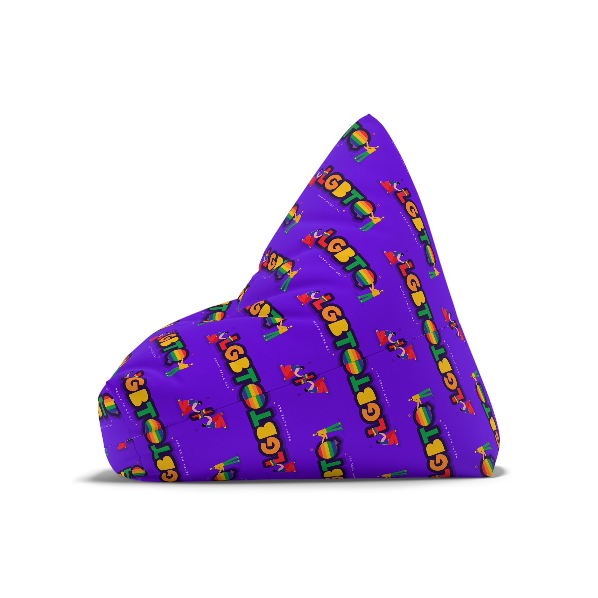 Lgbtq Community Banner Design With Illustration Gay Couple Bean Bag Chair Cover - Image 8