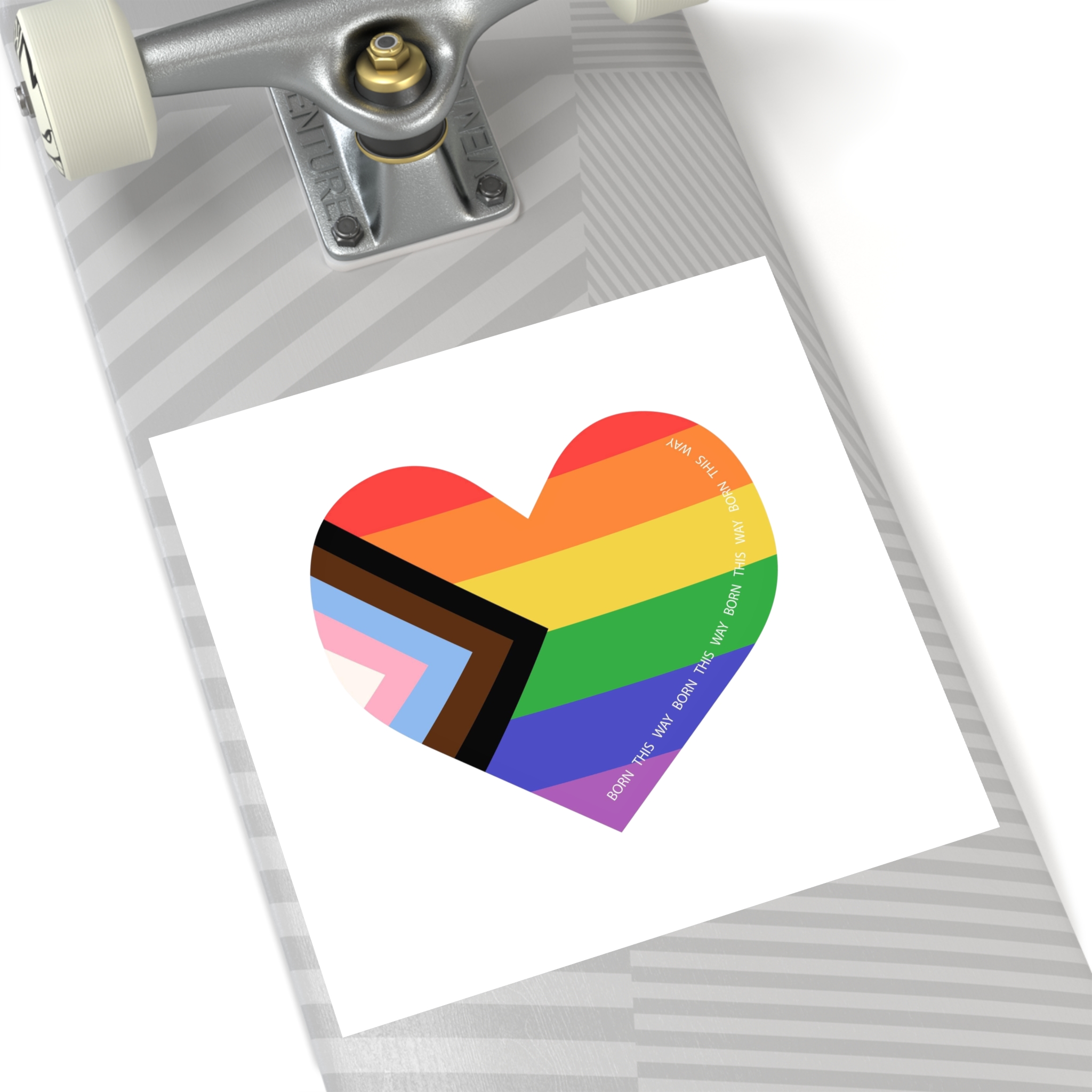 Heart Shaped Lgbtq Flag Flat Vector Illustration Laminate Stickers Square - Image 60