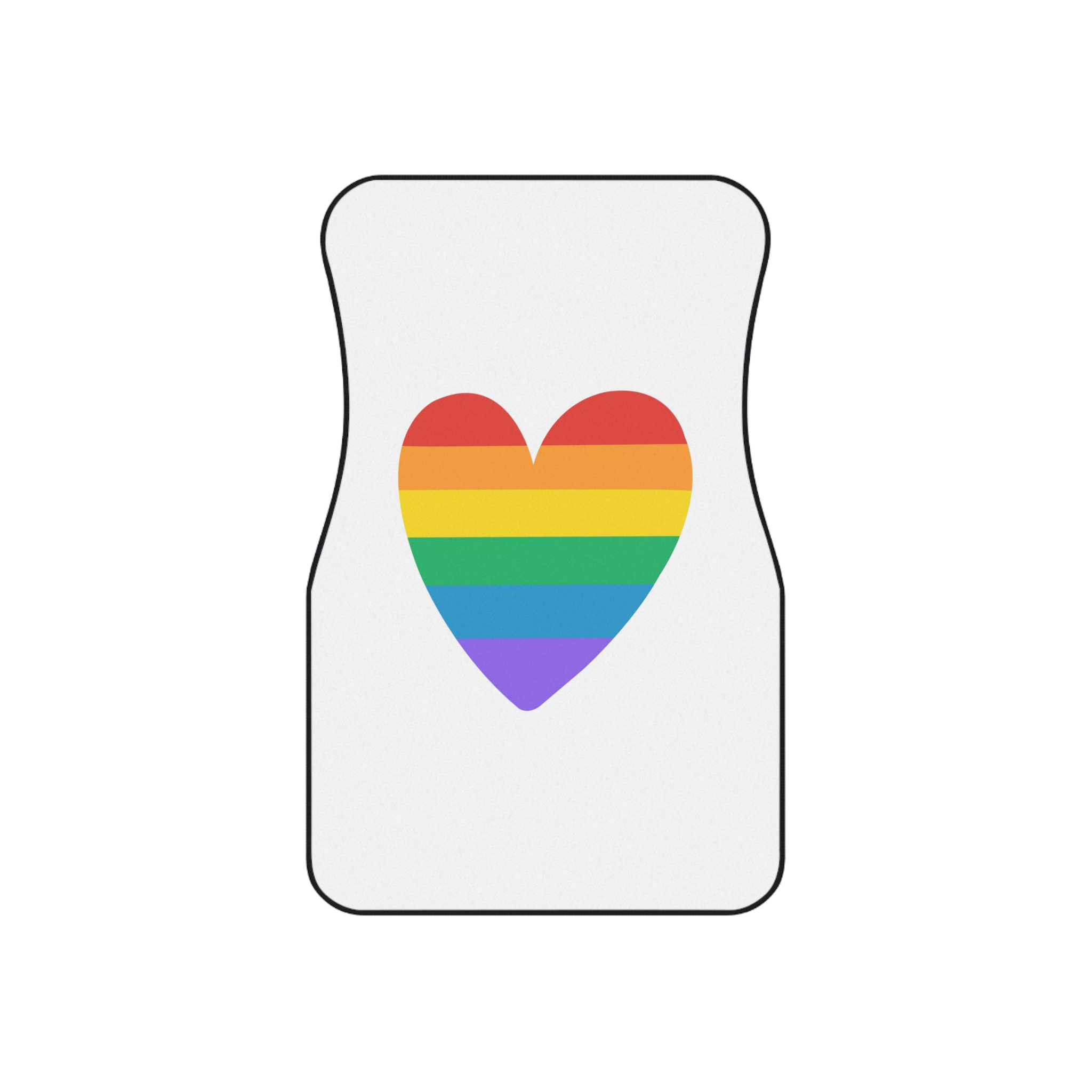 Rainbow Pride Heart Lgbtq Pride Month Celebration Car Mats Set Of 4 - Image 2