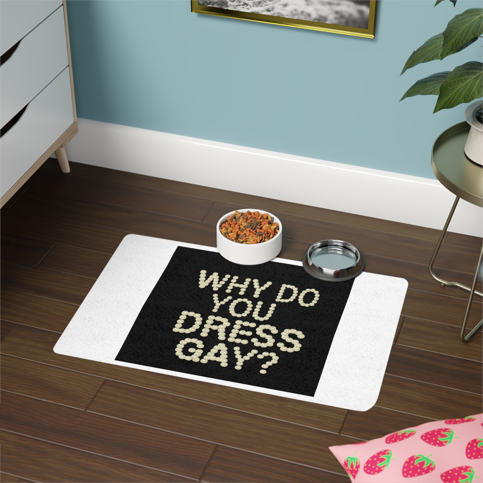 Lesbian Pride Design E093AF Pet Food Mat 12x18 - Image 4