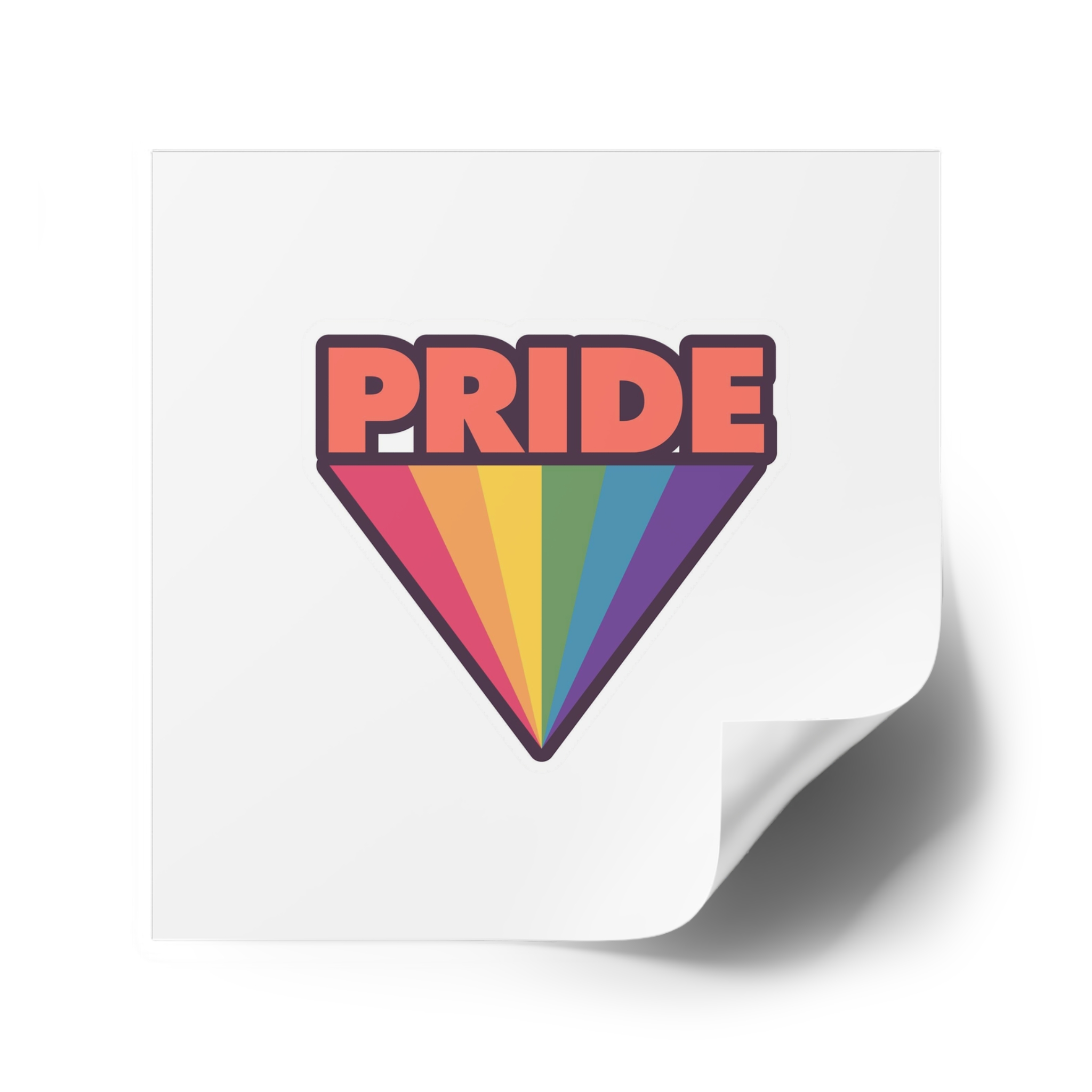 Pride With Rainbow1 Laminate Stickers Square - Image 34