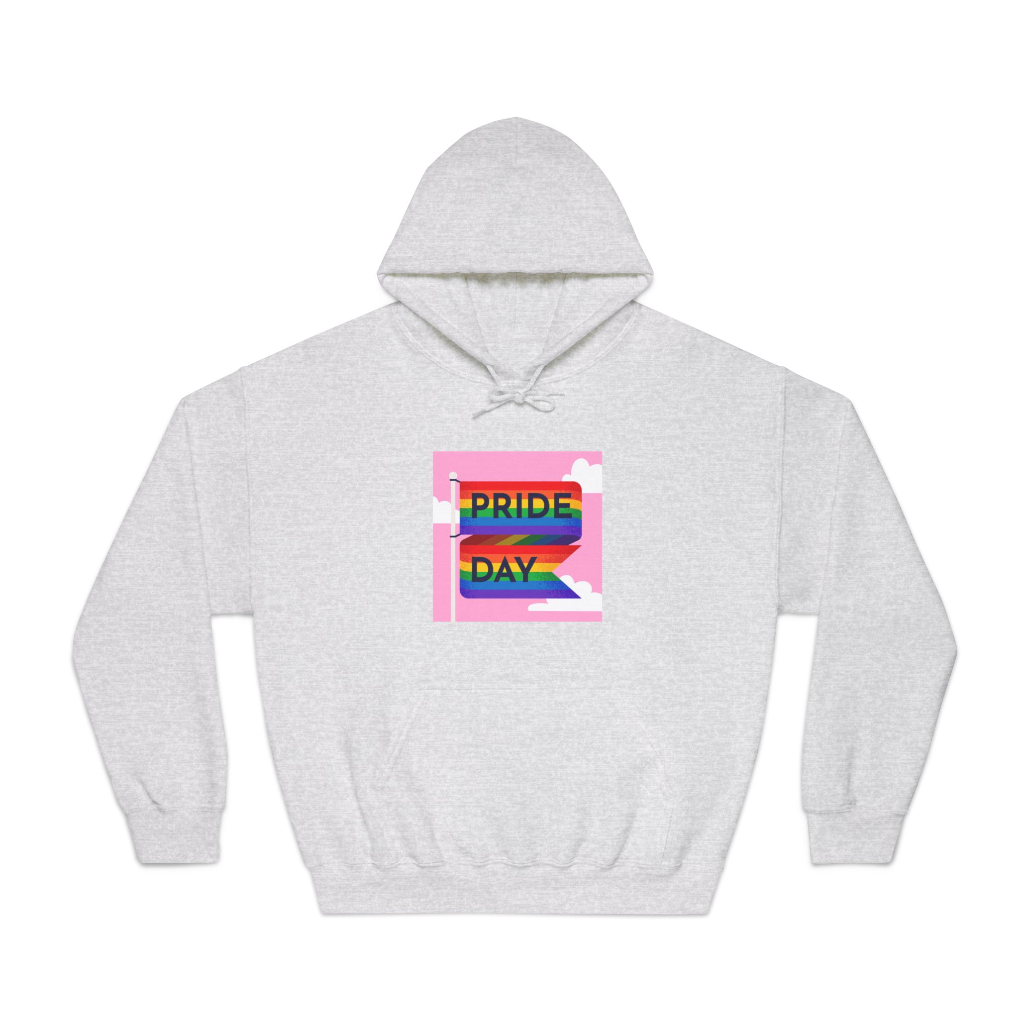Pride Day Flag Illustration Unisex Dryblend Hooded Sweatshirt - Image 5