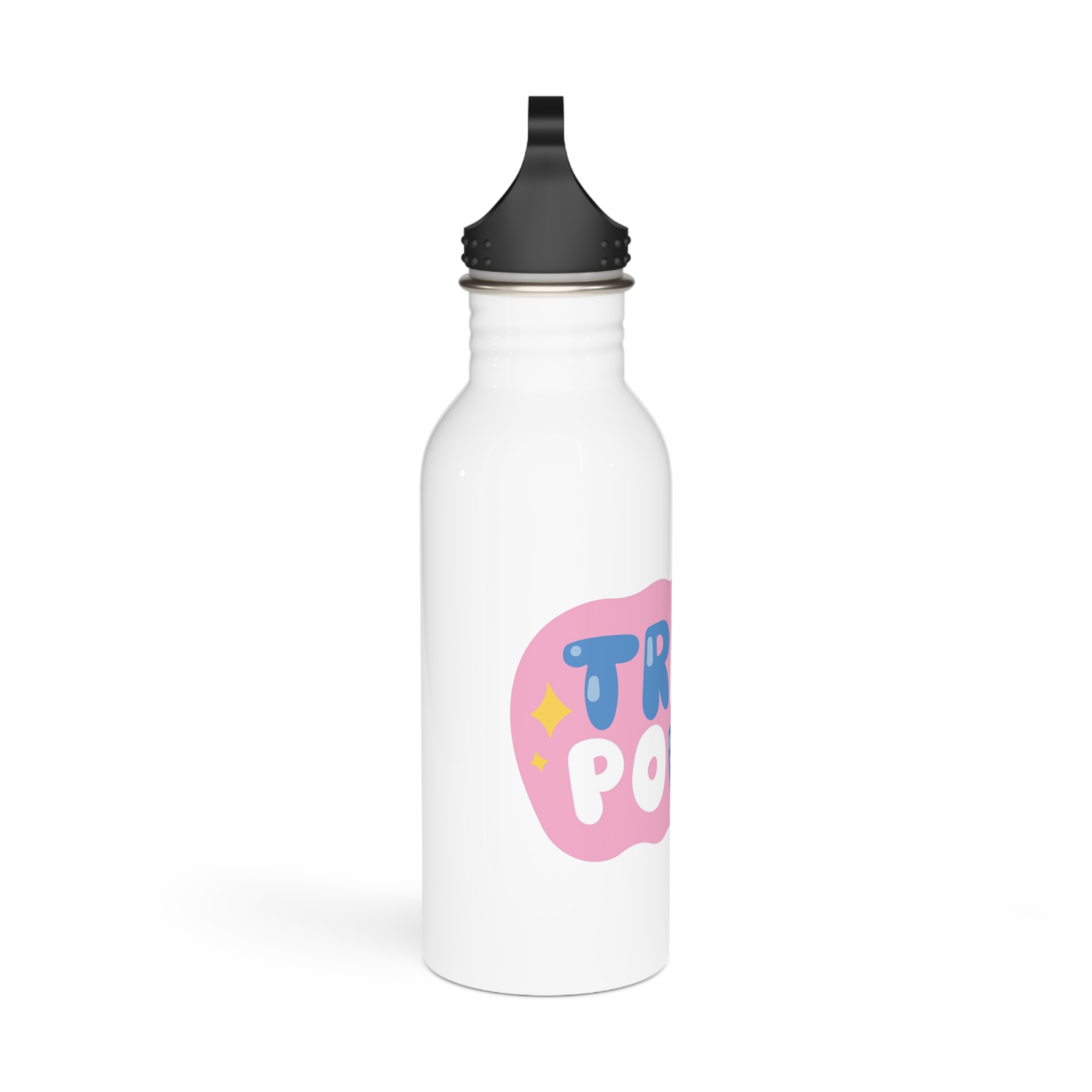 Lgbt Sticker Pack White Background Lgbtq Set Symbol Lgbt Pride Community Rainbow Elements Vector Hand Draw Illustration Hand Drawn Lettering(2) Stainless Steel Water Bottle - Image 2