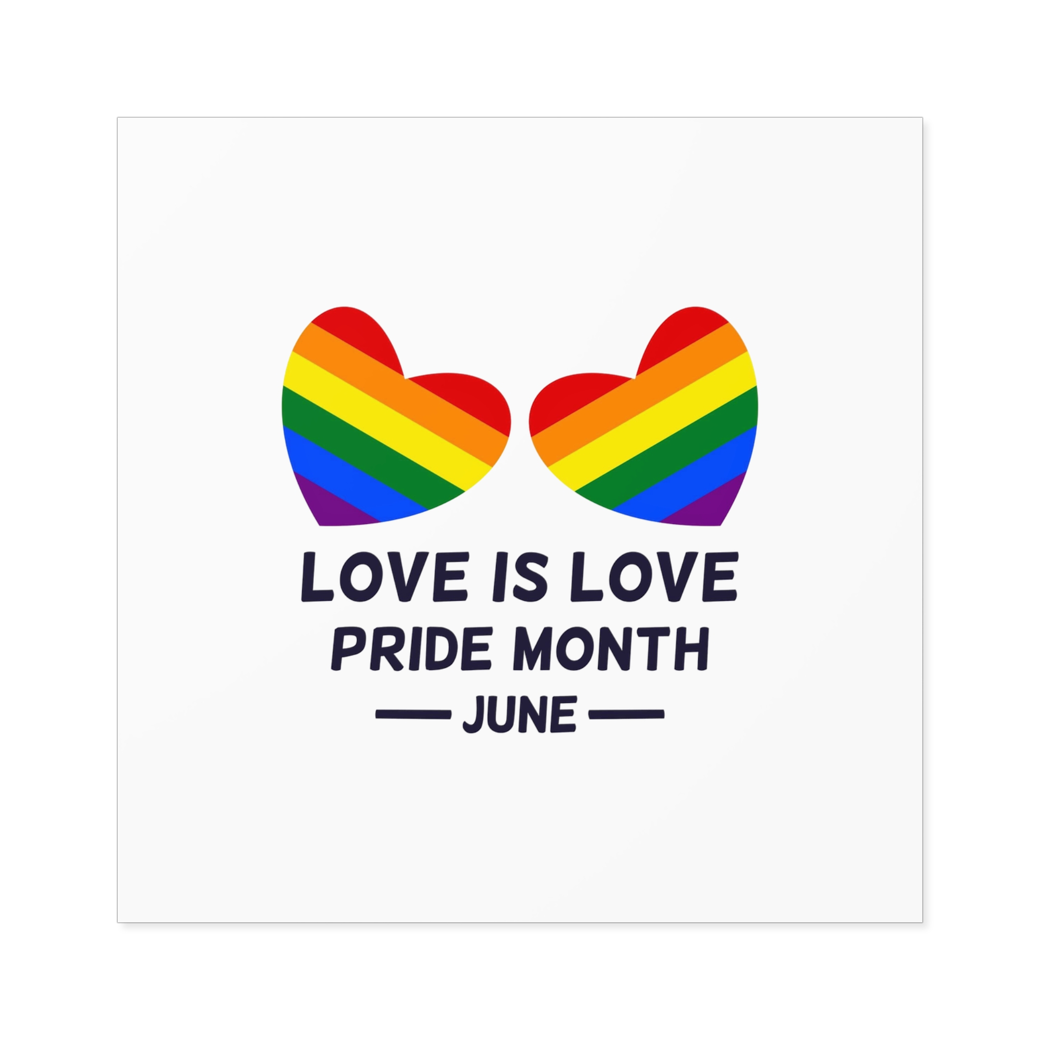 Lgbtq Pride Month June Every Year Rainbow Sign Pride Community Design Banner Poster Card Background Template Laminate Stickers Square - Image 33