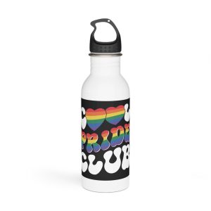 Rainbow Club Logo With Word Rainbow Top Stainless Steel Water Bottle