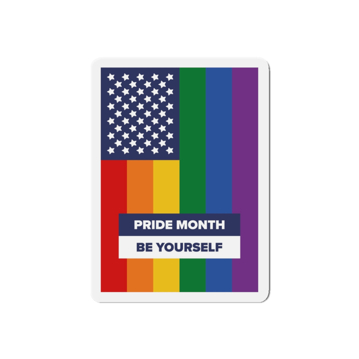 Lesbian Pride Design 8F6ACB Die Cut Magnets - Image 4