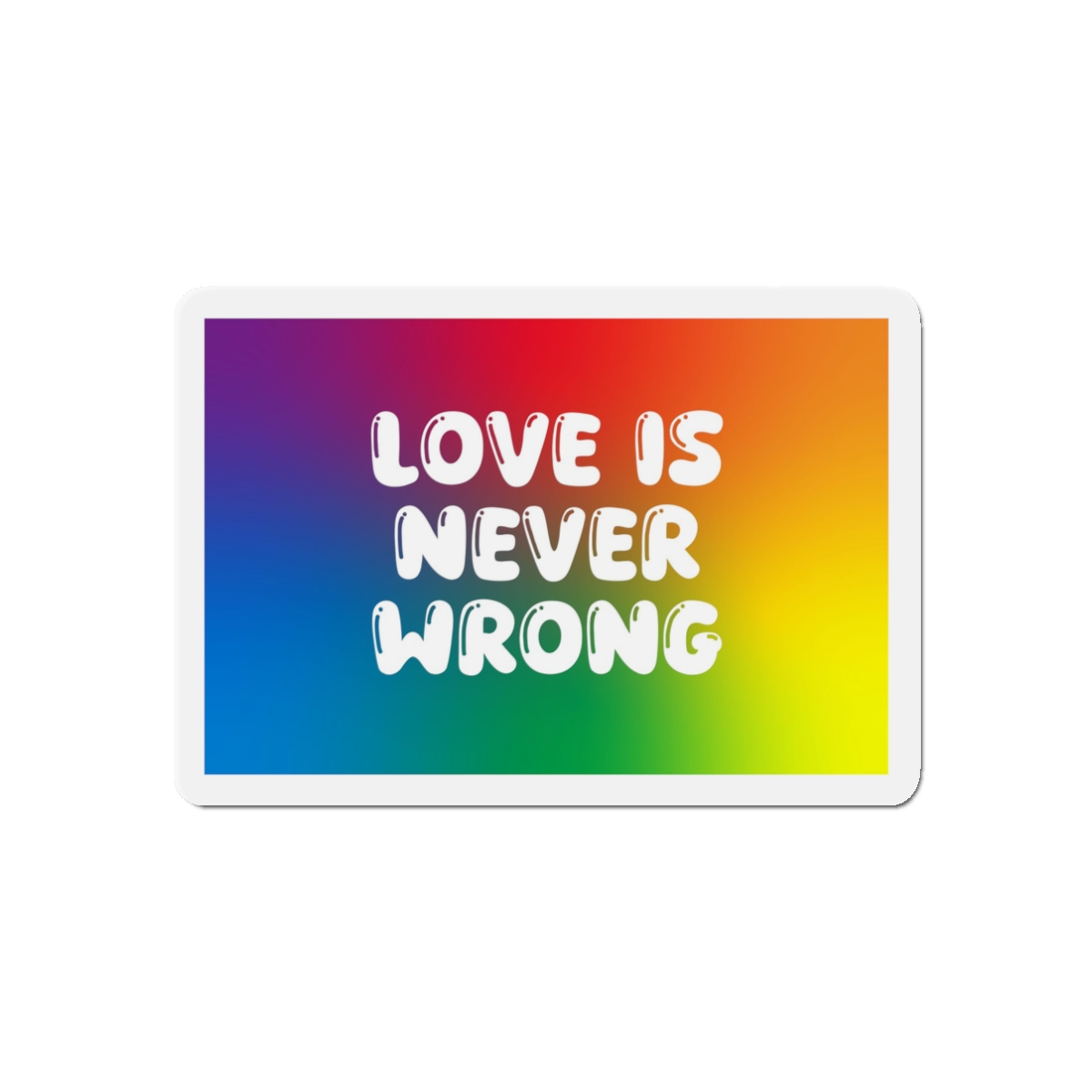 Horizontal Pride Month Vector Background Rainbow Colors Quote Typography Poster Banner Die Cut Magnets - Image 4