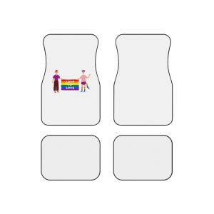 Two Gays Holding Rainbow Flag Car Mats Set Of 4