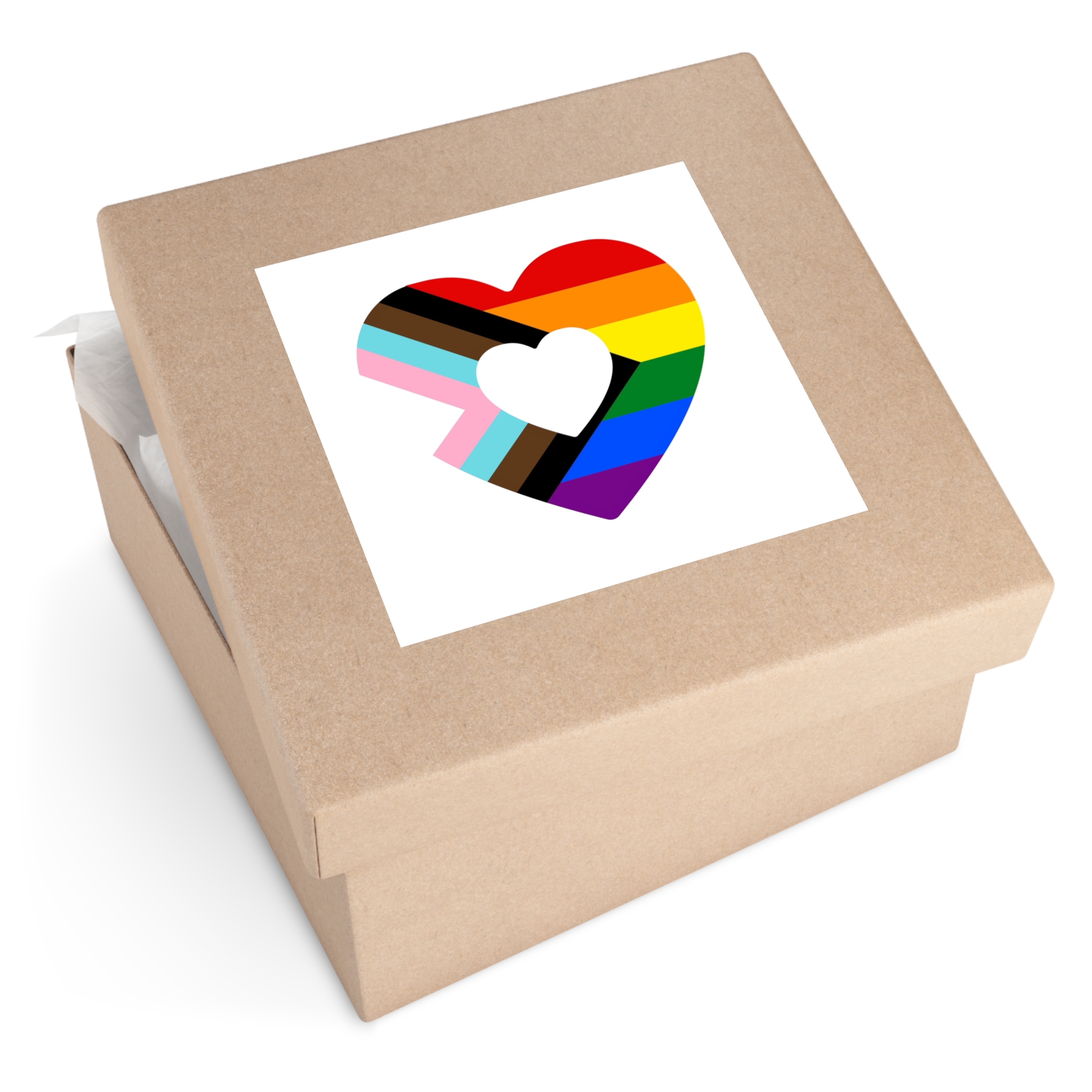 Progress Pride Flag Progress Pride Rainbow Flags Lgbtq Flag Laminate Stickers Square - Image 79