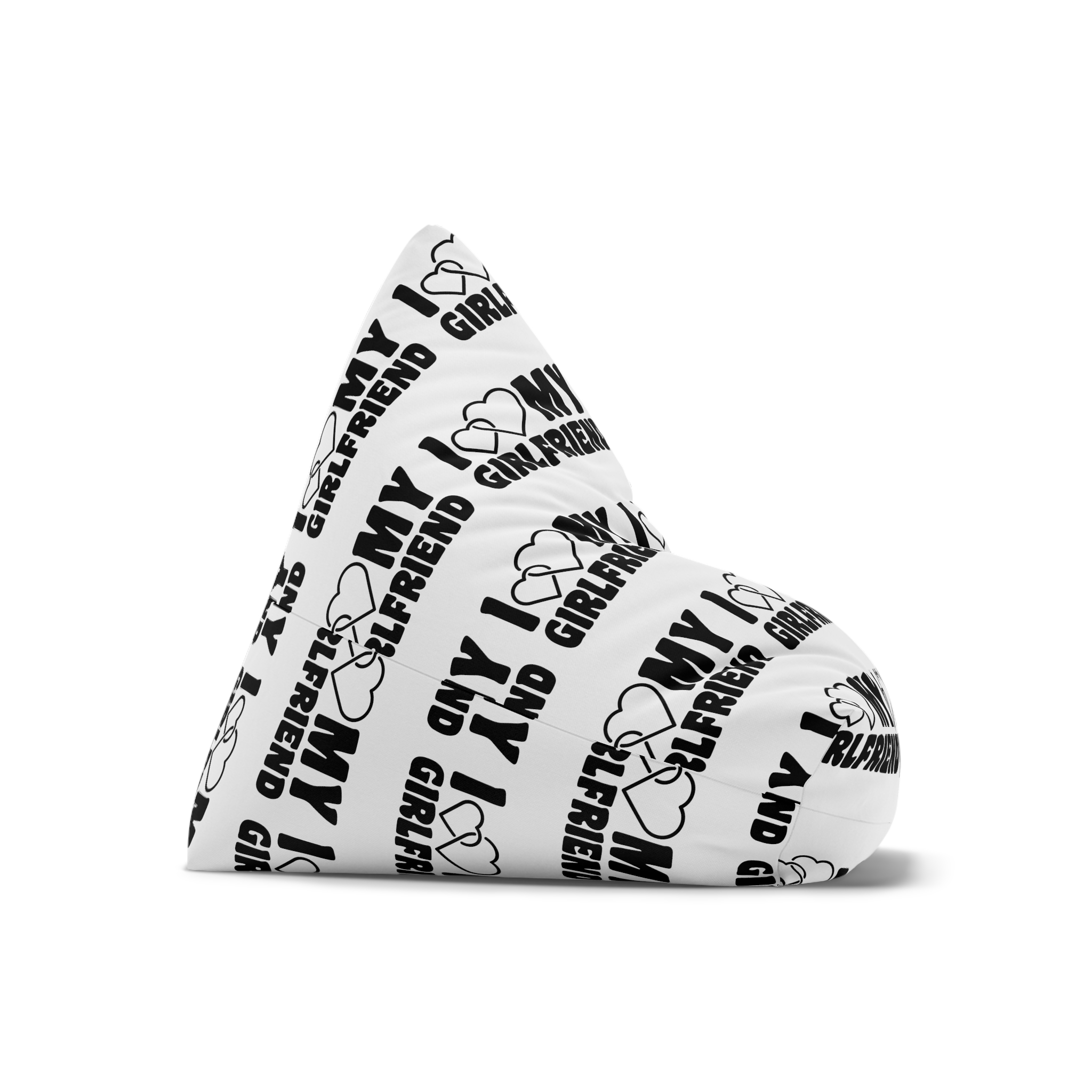 I Love My Girlfriend Iheart My Girlfriend Bean Bag Chair Cover - Image 7