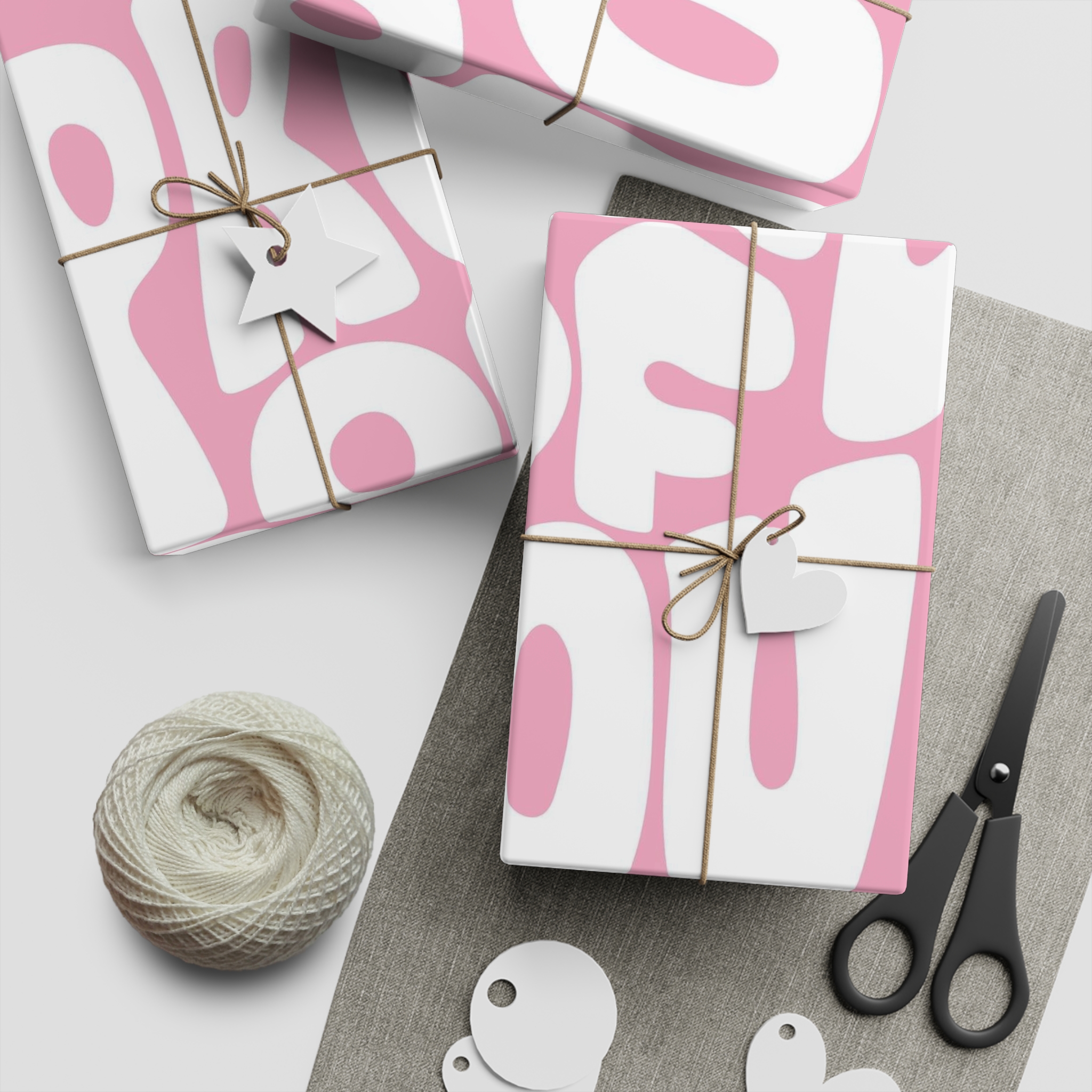 Colorful Retro Bubble Letter Typography Sticker Saying Proud You Gift Wrapping Paper Sheets 1pc - Image 2