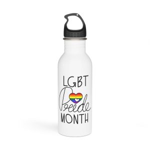 Vector Illustration Lgbt Pride Month Hand Written Calligraphy Transparent Background Stainless Steel Water Bottle
