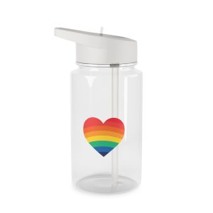 Pride Day Month Lgbt Heart With Rainbow Colors Tritan Water Bottle
