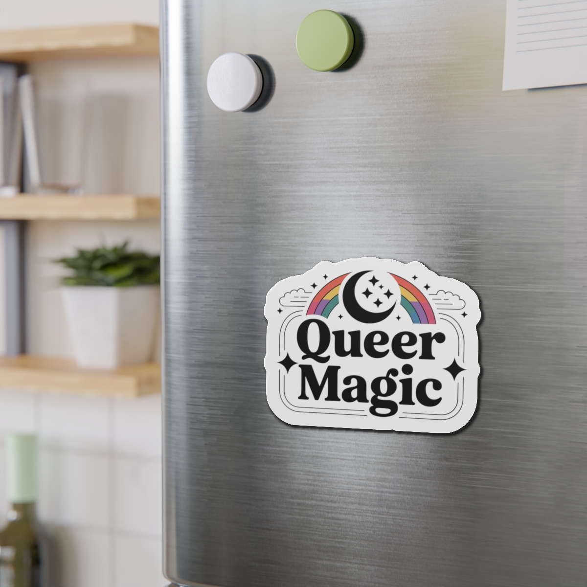 Queer Magic T Shirt Design Isolated White Background 2 Die Cut Magnets - Image 12