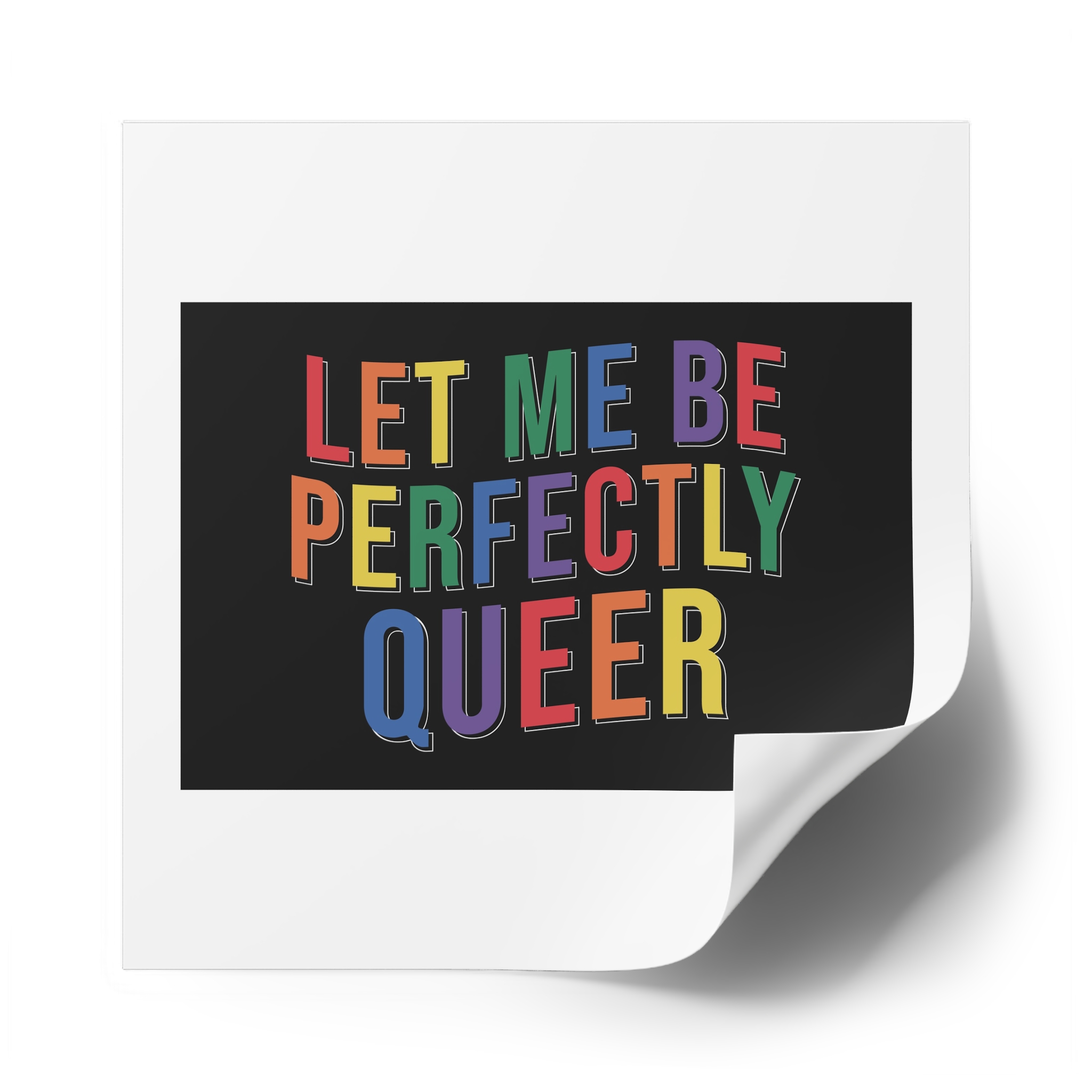 Pride Lgbtq Gay Typography Vector Tshirt Design(9) Laminate Stickers Square - Image 50