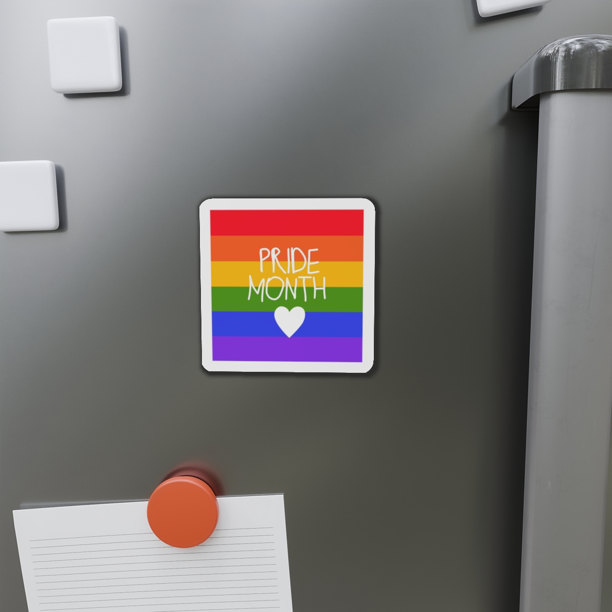 Cute Simple Banner Pride Month Symbols Pride Month With Lgbtq Flag Colours Die Cut Magnets - Image 8