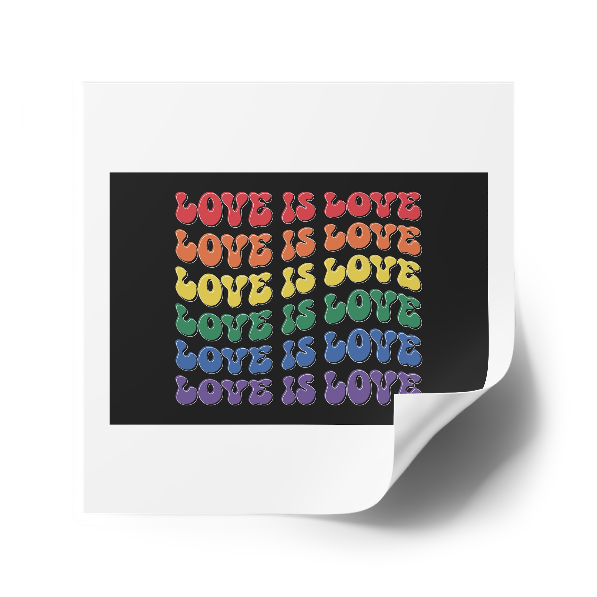 Pride Lgbtq Gay Typography Vector Tshirt Design(8) Laminate Stickers Square - Image 34