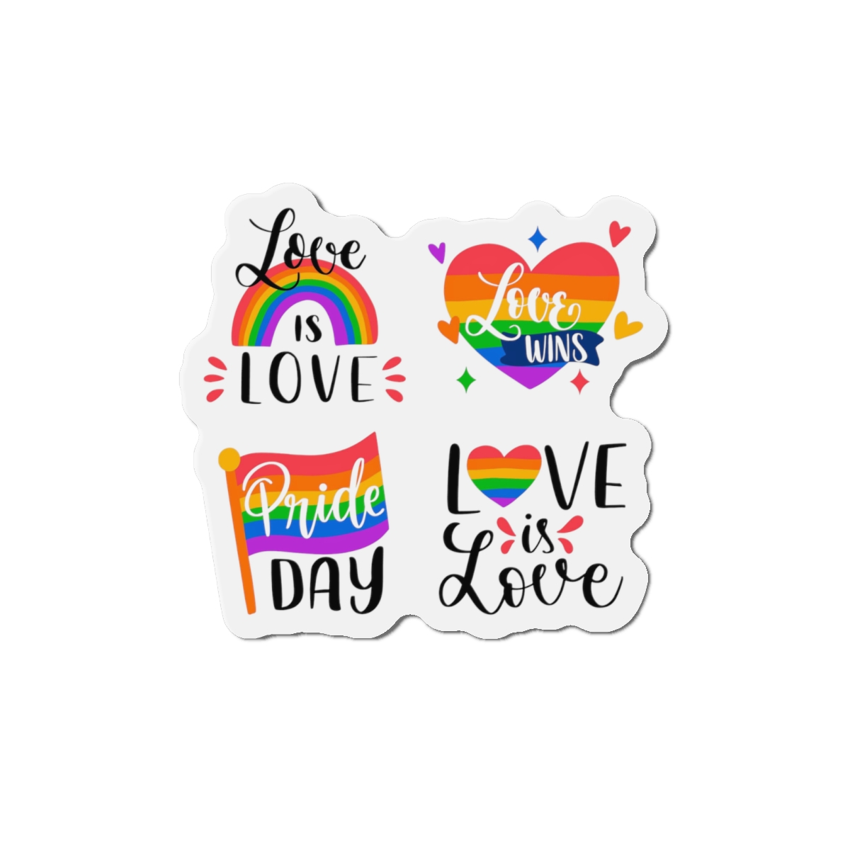 Hand Drawn Pride Day Label Collection Die Cut Magnets - Image 7