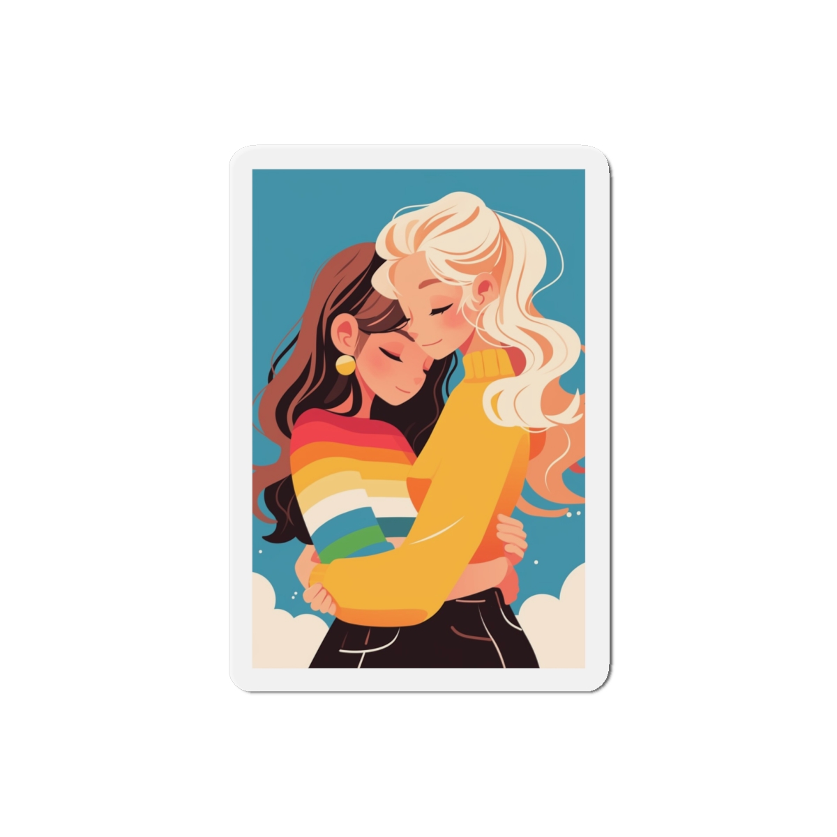 Lesbian Pride Design FE58AA Die Cut Magnets - Image 13