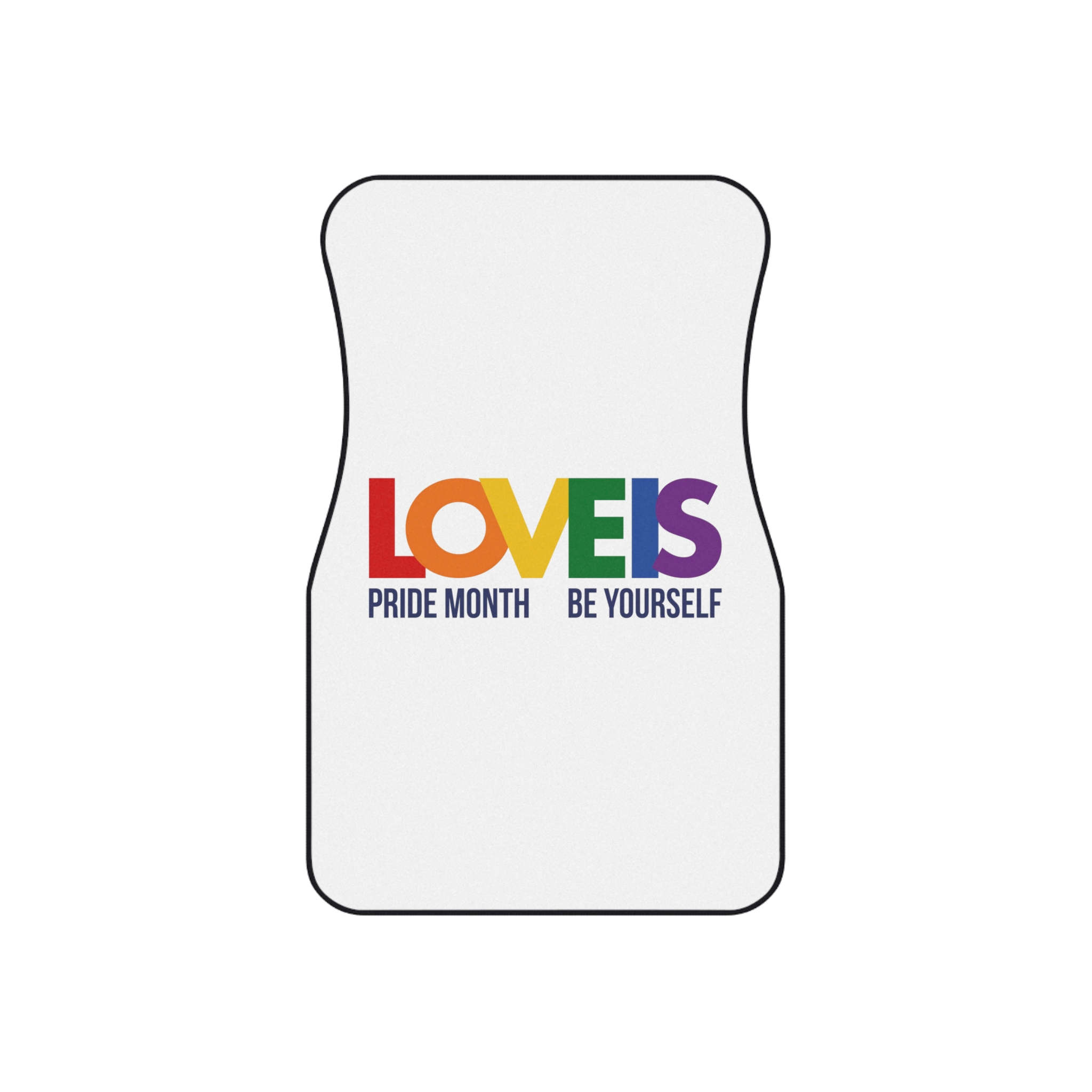 Lgbt Pride Month June 2026 Lesbian Gay Bisexual Transgender Lgbtq Flag Rainbow Love Vector Car Mats Set Of 4 - Image 2