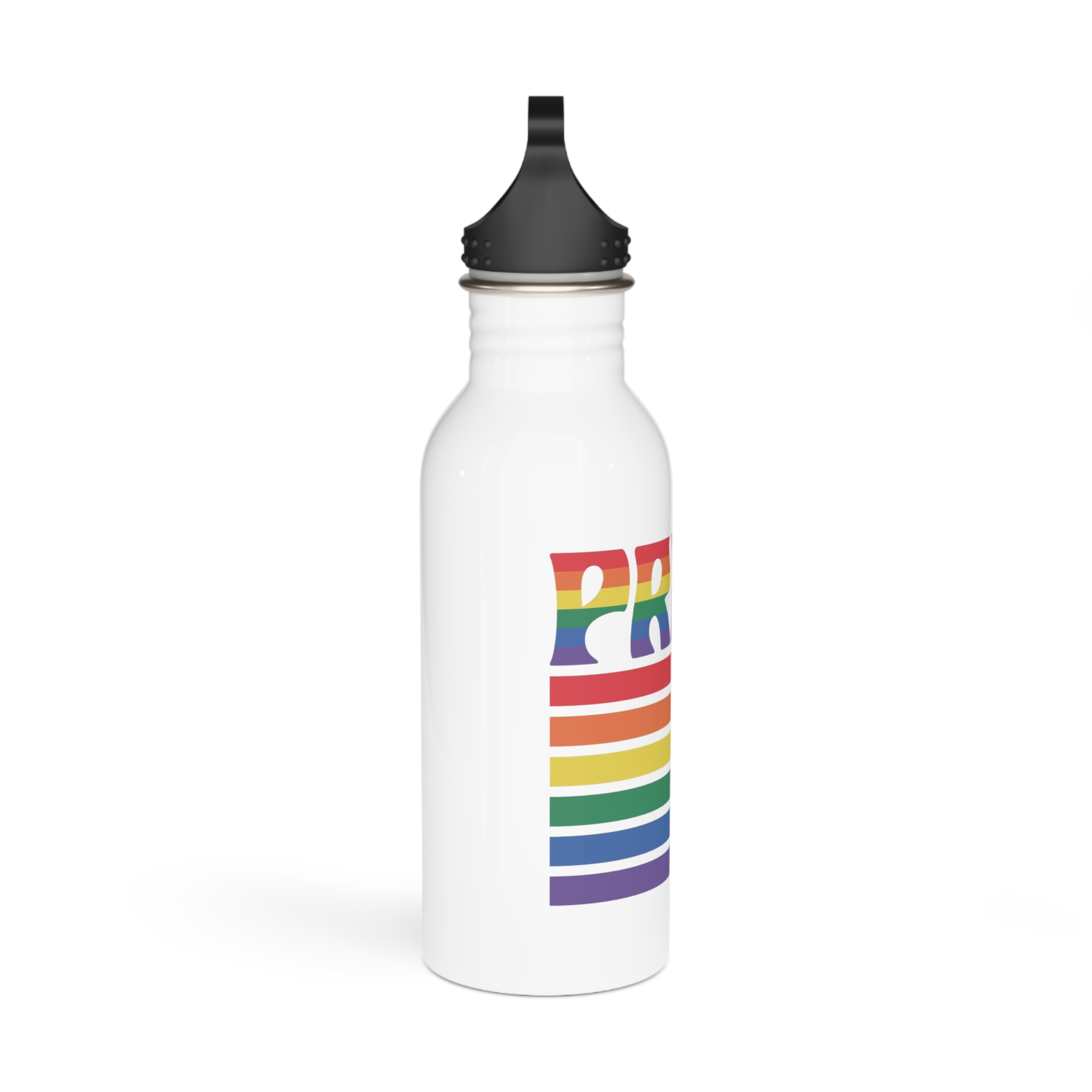 Pride Lgbtq Gay Typography Vector Tshirt Design1 Stainless Steel Water Bottle - Image 2