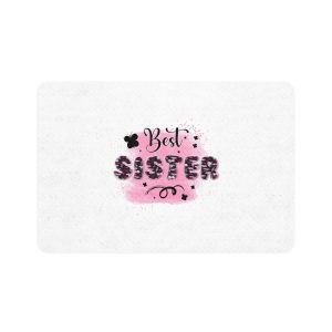 Best Sister Sublimation Tshirt Design Sister Tshirt Design Pet Food Mat 12x18