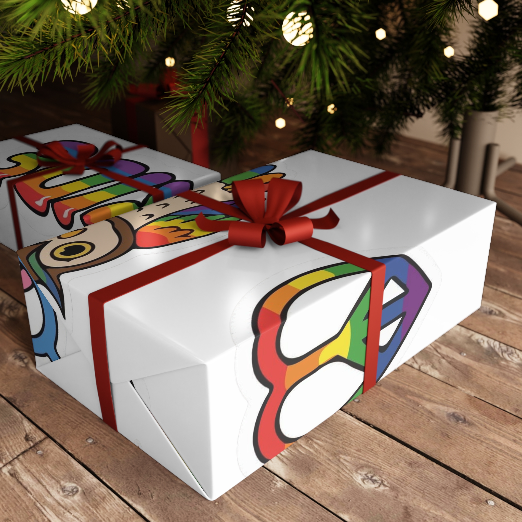 Pride Stickers Doodle Set Colorful Lgbtq Hand Drawn Icons Pack Gift Wrapping Paper Sheets 1pc - Image 6