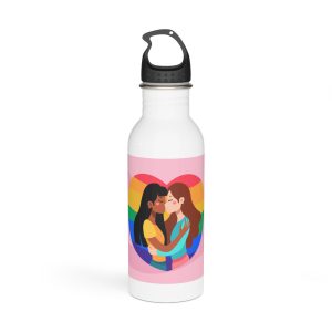 Lesbian Pride Design 5F97D4 Stainless Steel Water Bottle
