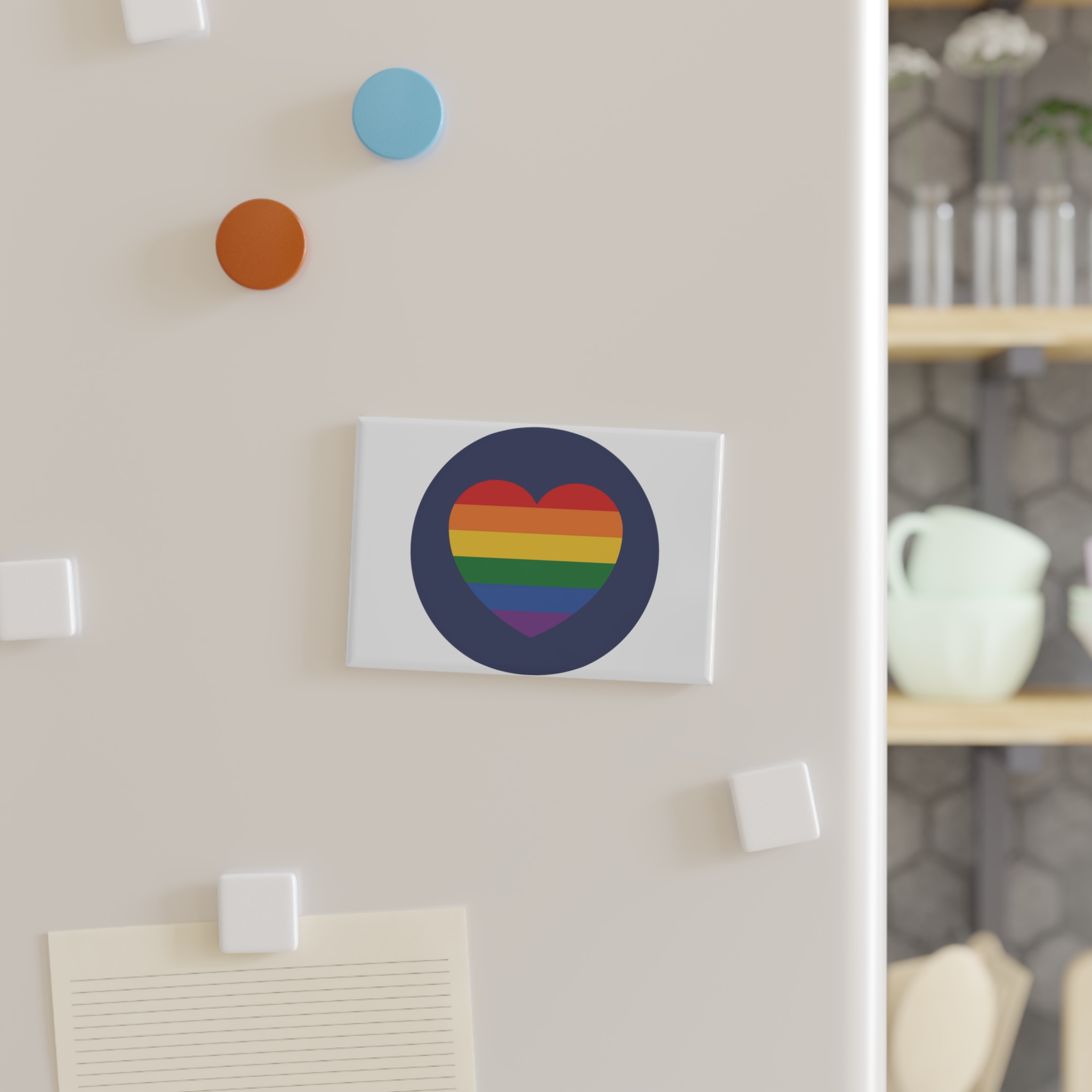 Lgbt Pride Month June Lesbian Gay Bisexual Transgender Lgbtq Flag Rainbow Vector(5) Button Magnet Rectangle 1 And 10 Pcs - Image 7