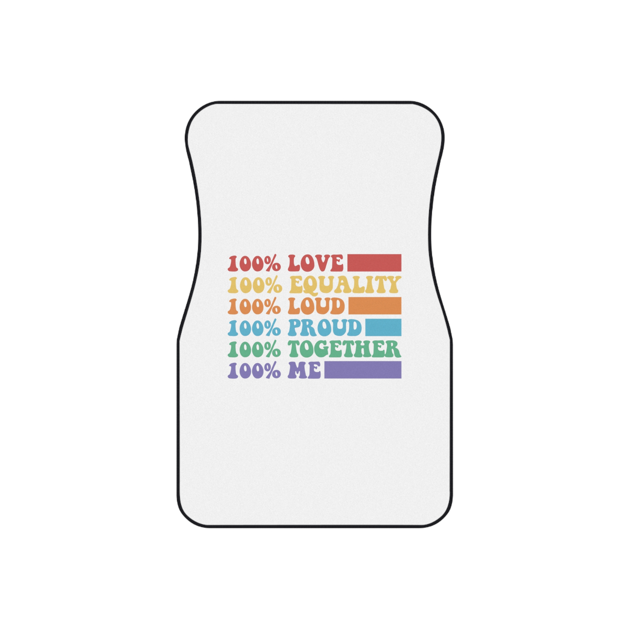 Pride Lgbt Gay Typography T Shirt Design Car Mats Set Of 4 - Image 2