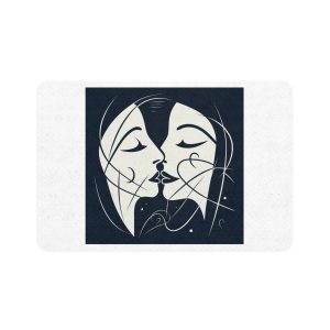Woman Kiss Pet Food Mat 12x18