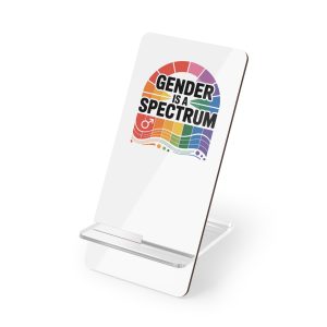 Gender Is Spectrum T Shirt Design Isolated White Background Mobile Display Stand For Smartphones