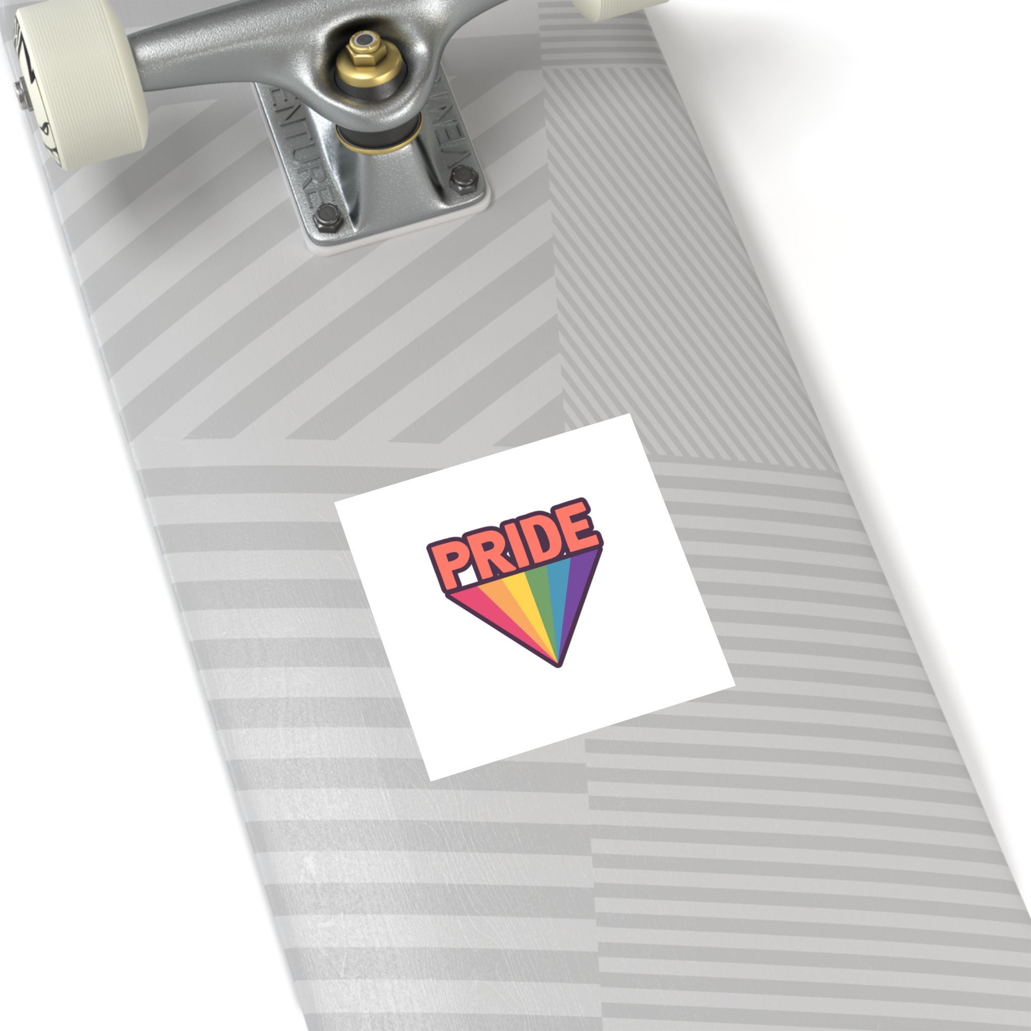 Pride Text With Rainbow Flag Badge Lgbt Symbol Gay Lesbian Bisexual Trans Queer Love Symbol Laminate Stickers Square - Image 20