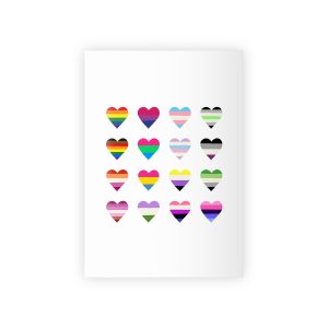 Set Colorful Lgbtq Pride Flag Heart Shape Gender Equality Sexual Identity Pride Flags Collection Lgbtqia Community Pride Month (1) Gift Wrapping Paper Rolls 1pc