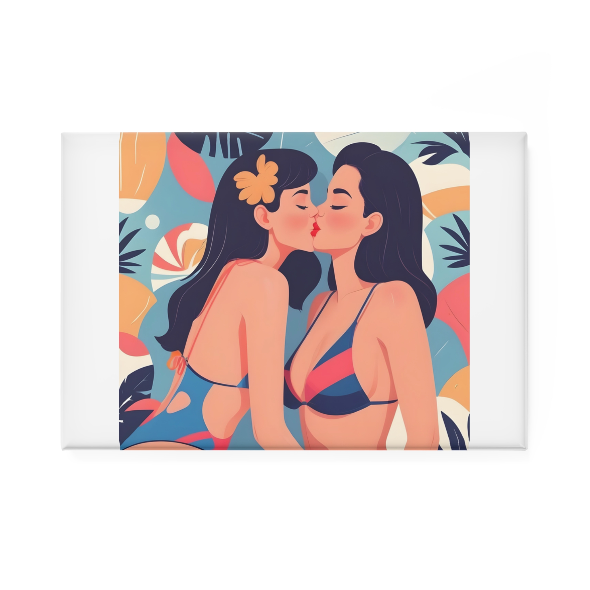 Lesbian Pride Design 7397DE Button Magnet Rectangle 1 And 10 Pcs - Image 5