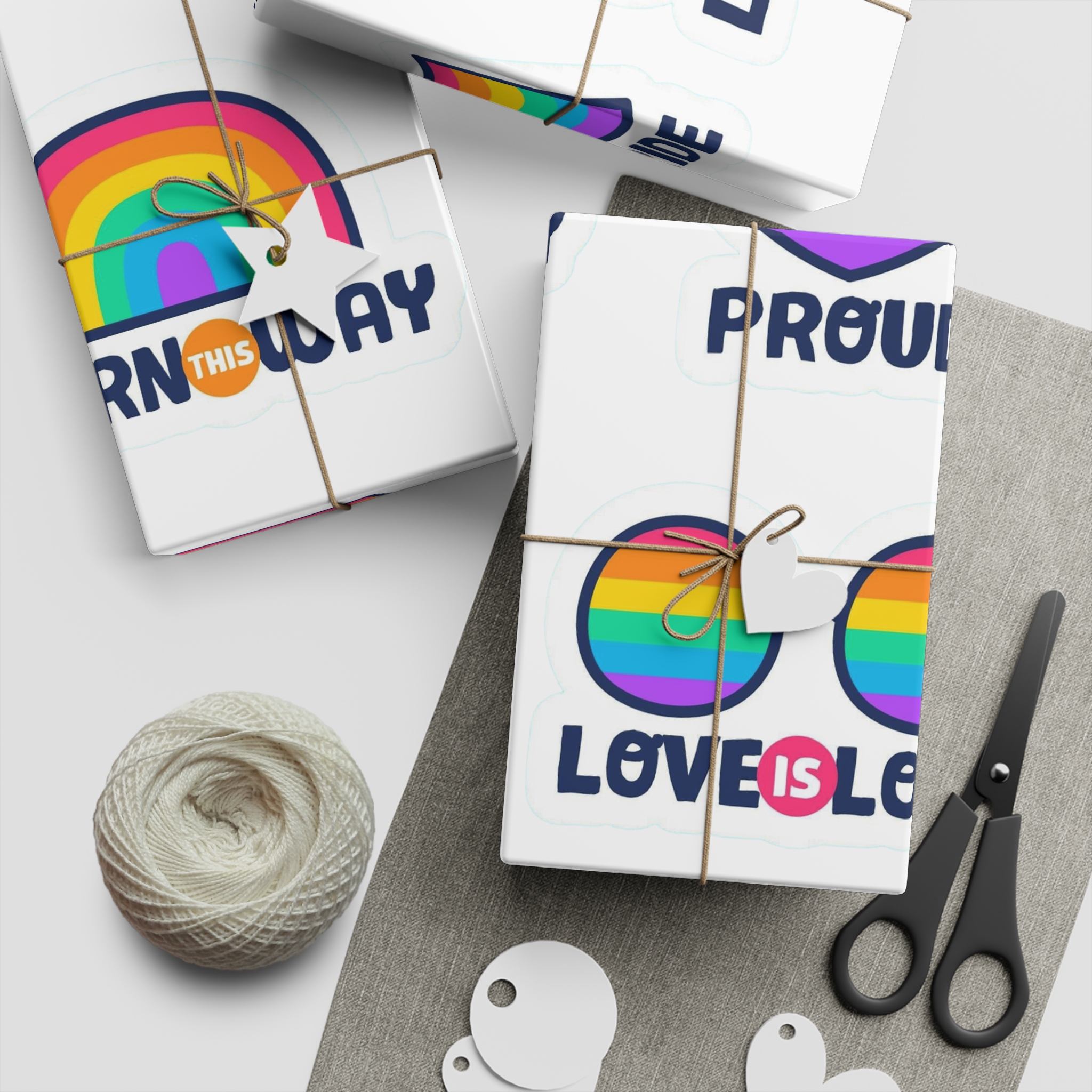 Pride Day Lables Collection Gift Wrapping Paper Sheets 1pc - Image 2