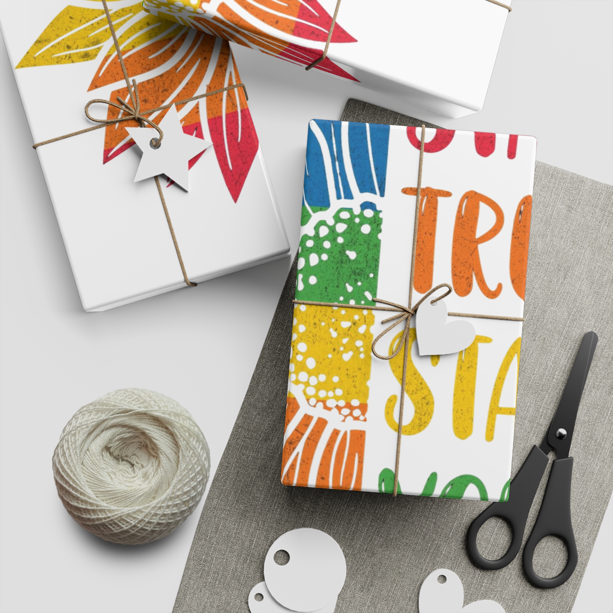 Sunflower Pride Rainbow Premium Vector T Shirt Gift Wrapping Paper Sheets 1pc - Image 5