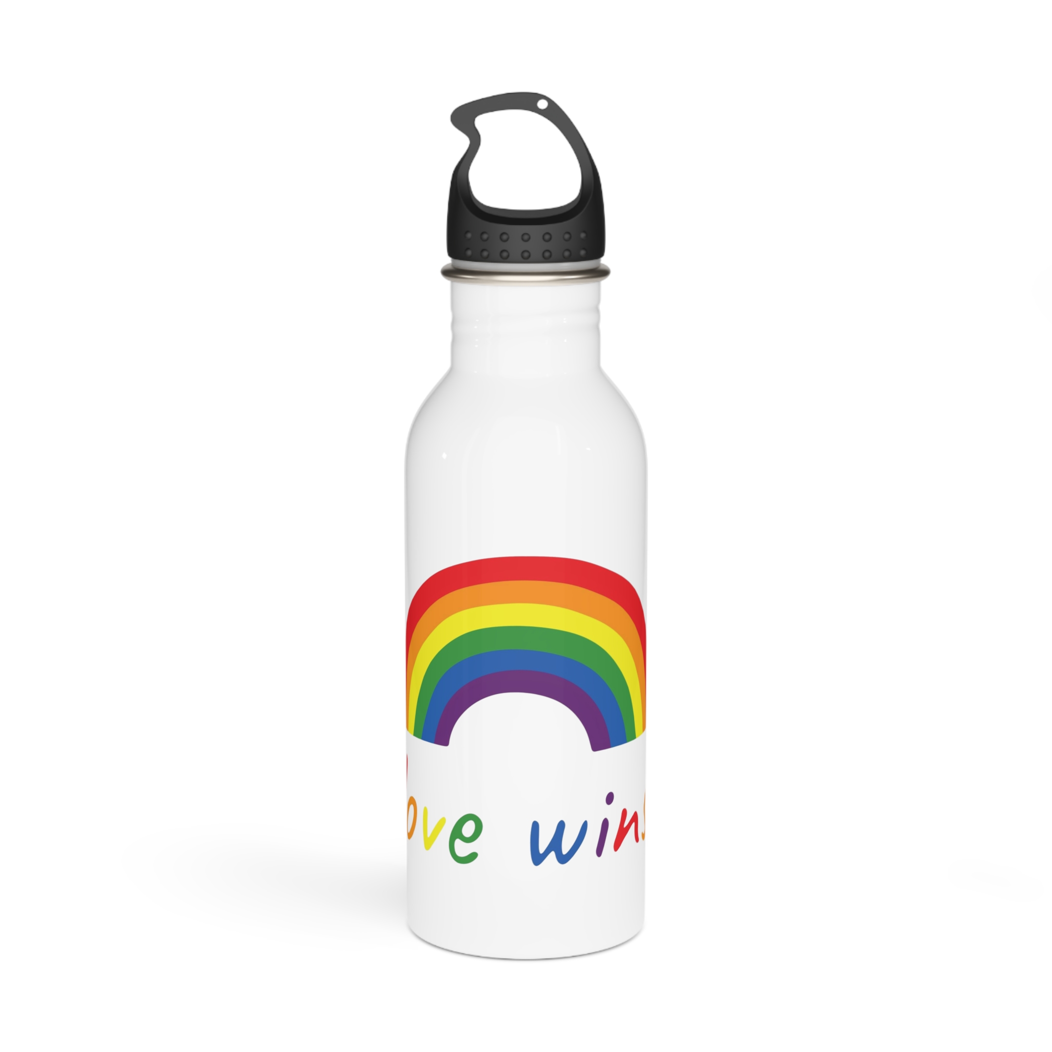 Colorful Rainbow Shape Bisexual Pride Flag Happy Pride Day Lgbtqia Community Pride Month Vector Hand Drawn Doodle Posters Stickers Logo Cards(1) Stainless Steel Water Bottle